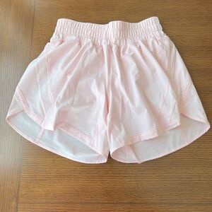 Lululemon light pink lined shorts